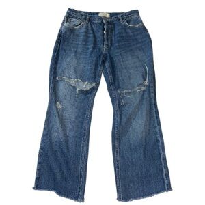 We The Free distressed Button fly straight-leg jeans size 27